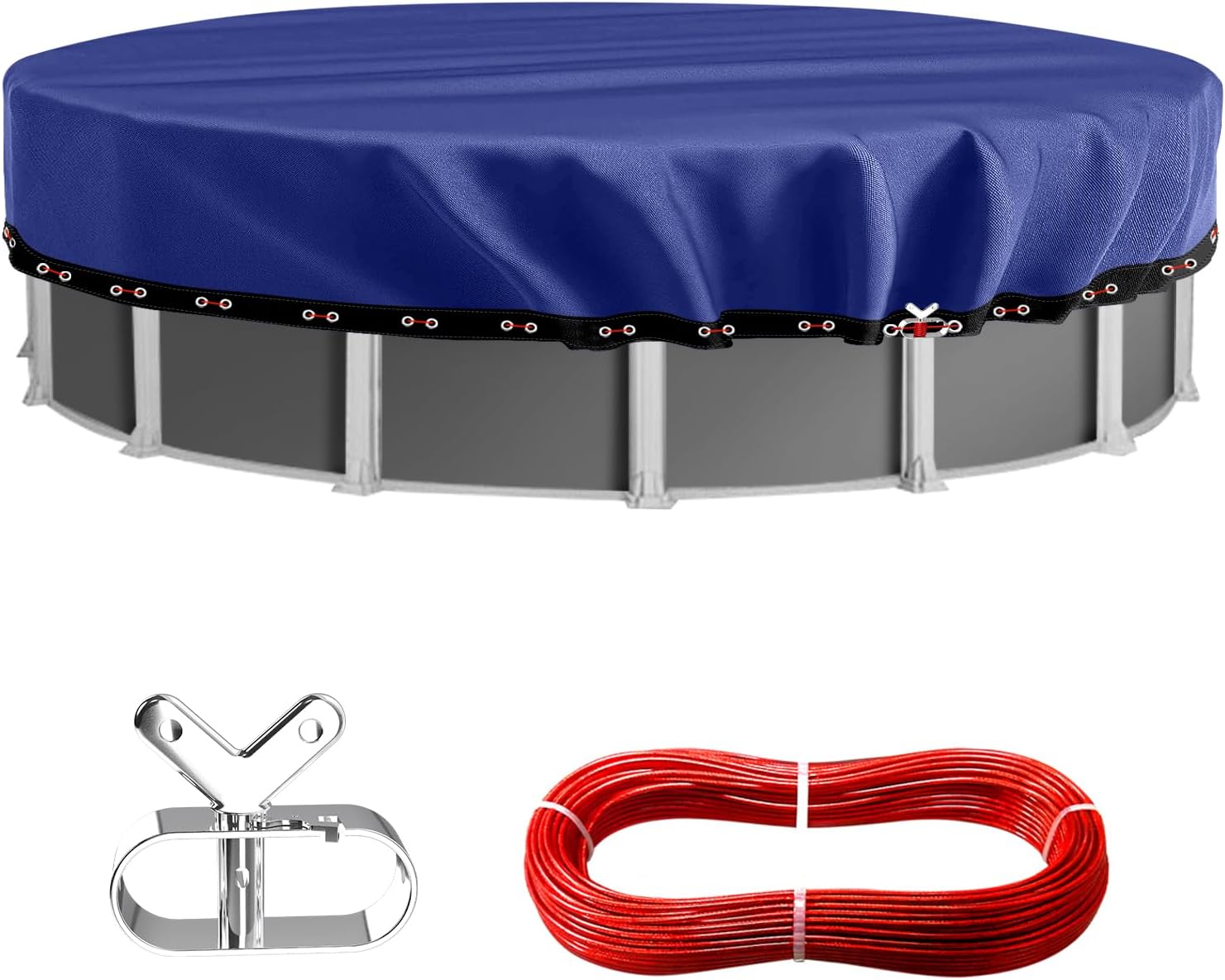 15 ft Round Pool Cover for Above Ground Pools - Heavy Duty Protection