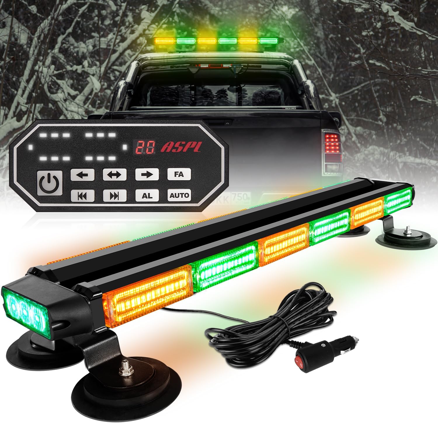 ASPL 26in 126 LED Emergency Rooftop Strobe Lights Bar Review