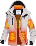 Graphene Heated Waterproof Jacket for Women - 18400mAh Battery