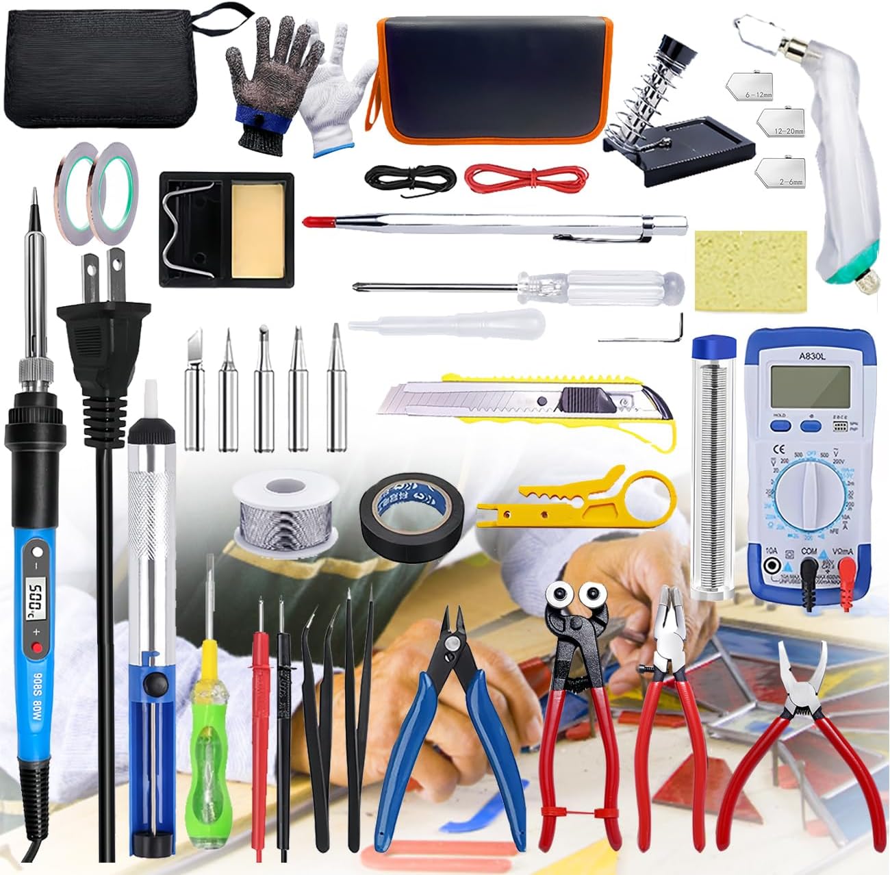 Stained Glass Kit for Adults Beginners - 30 PCS Tool Set