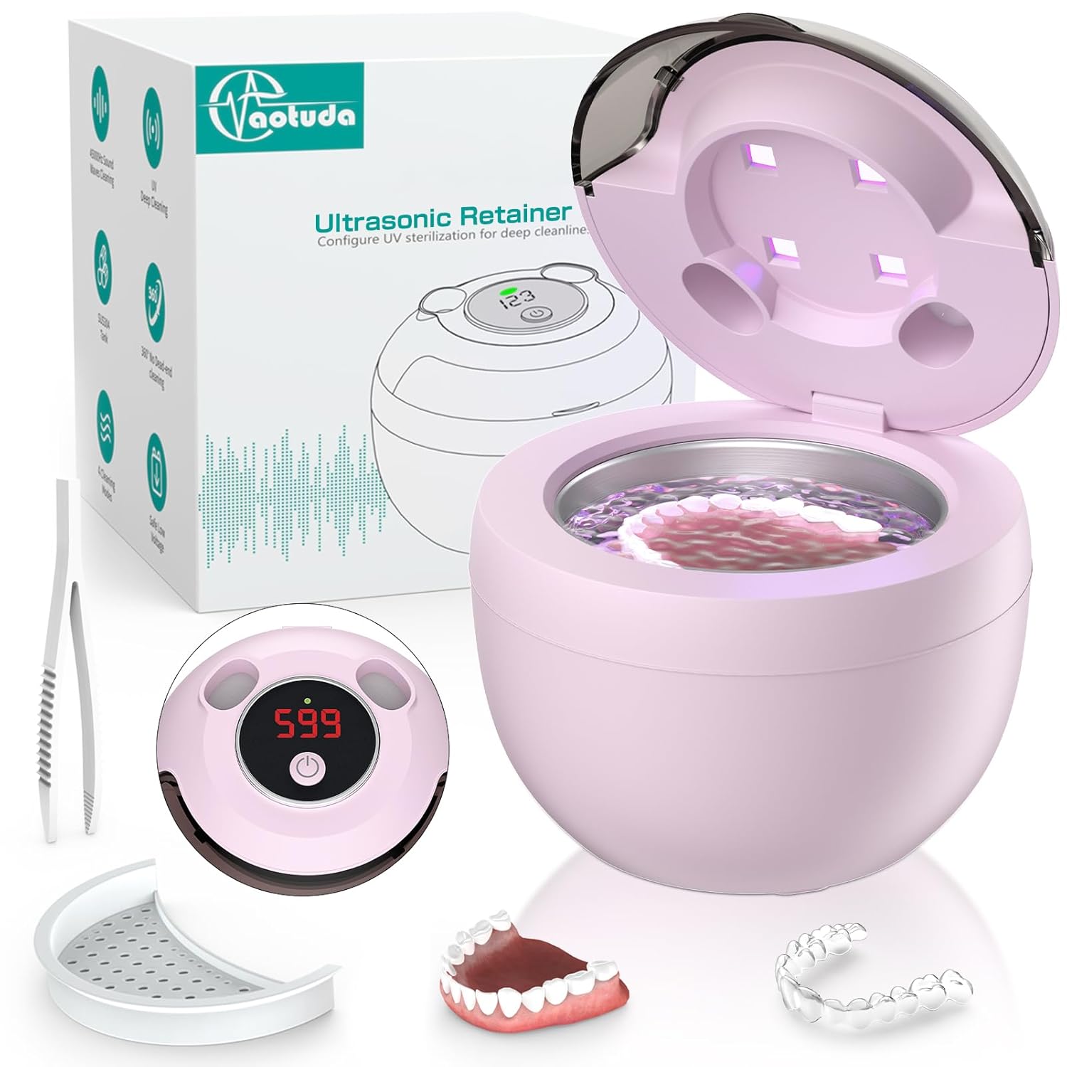 45kHz Ultrasonic Retainer Cleaner for Aligner and Braces