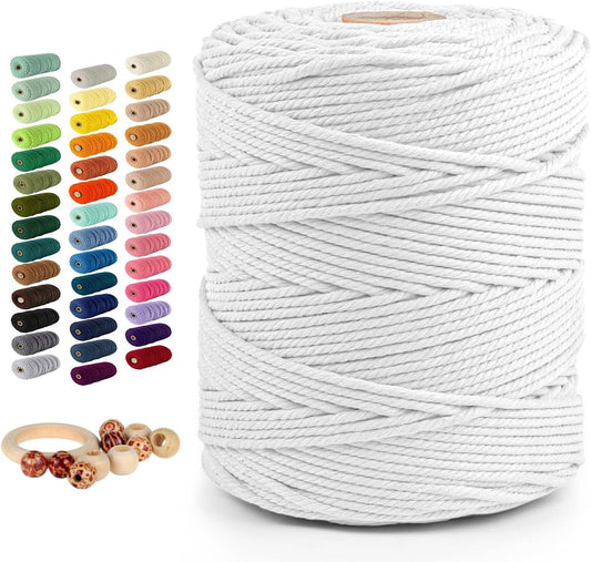 Macrame Cotton Cord 5mm x 328 Yard for DIY Craft Projects