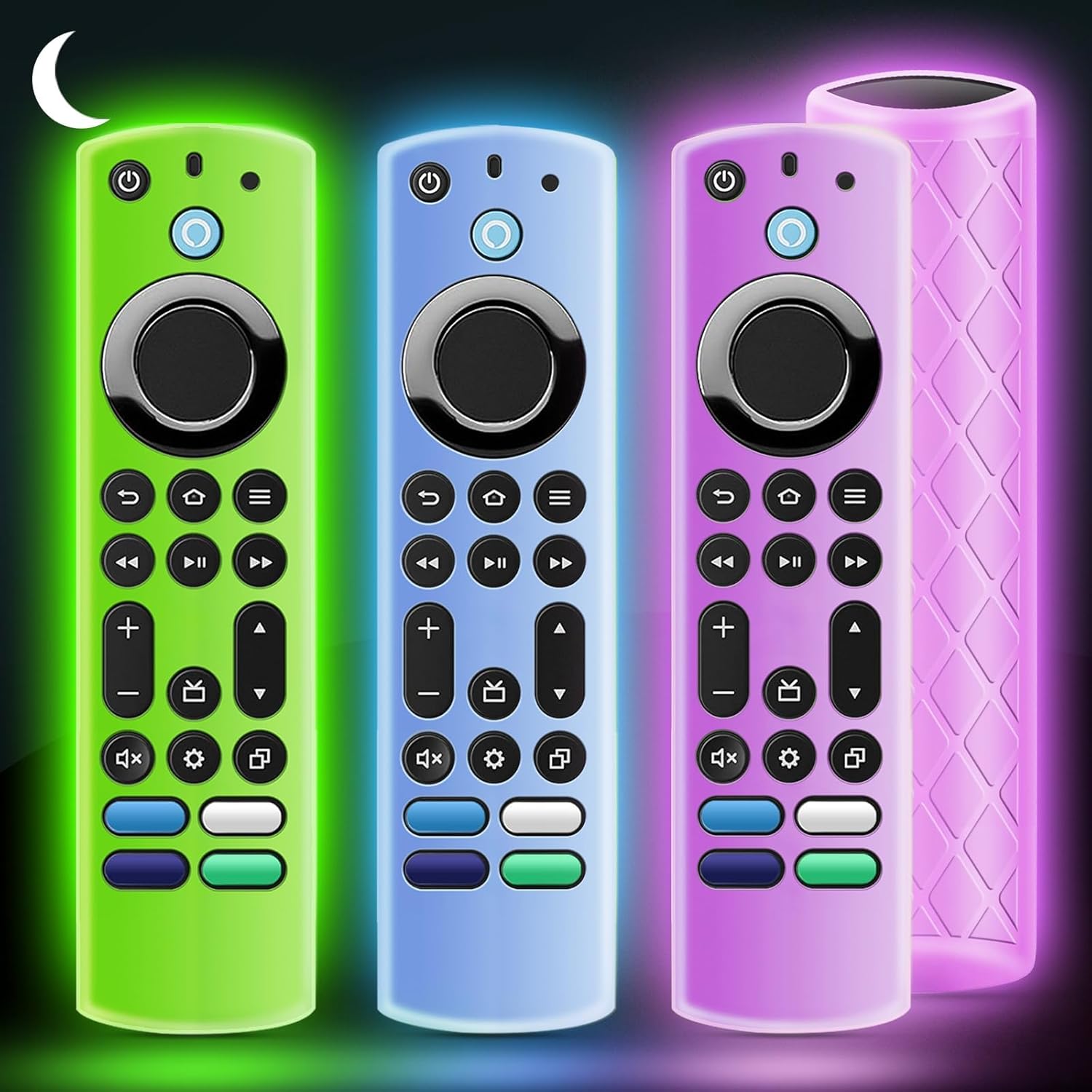 Glow-in-the-Dark Silicone Remote Case Set for Firetv 4K Max