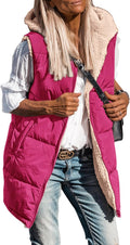 PRETTYGARDEN Womens Long Reversible Fleece Vest - Warm, Versatile