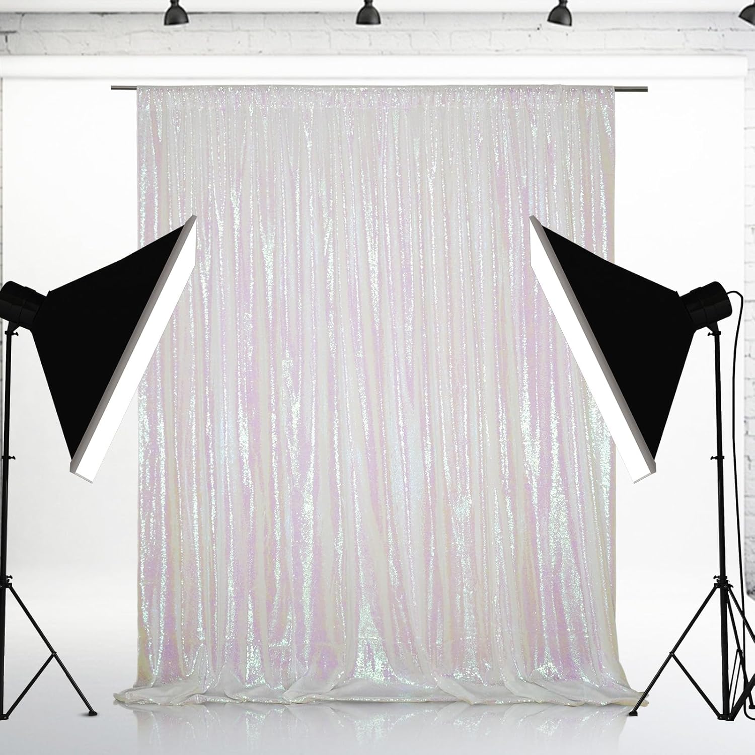 Sparkling 10x10 Ft Iridescent Sequin Backdrop