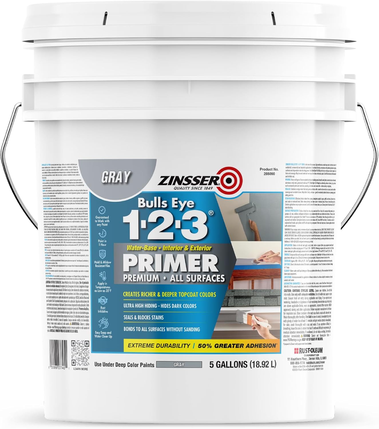 Zinsser Bulls Eye 1-2-3 Water-Base Primer for All Surfaces