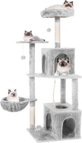 Cat Tree 54-Inch Cat Tower with Two Condos - Multi-Level Playhouse