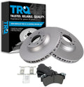 TRQ Front Brake Pad & Rotor Kit Compatible with Audi Q7 Cayenne