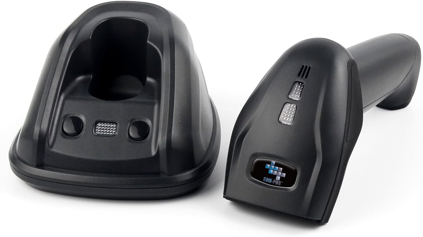 Cordless Barcode Scanner with Stand and USB Cord