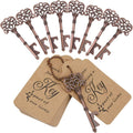 Skeleton Key Bottle Openers 100 PCS Wedding Favors Set - Vintage Red