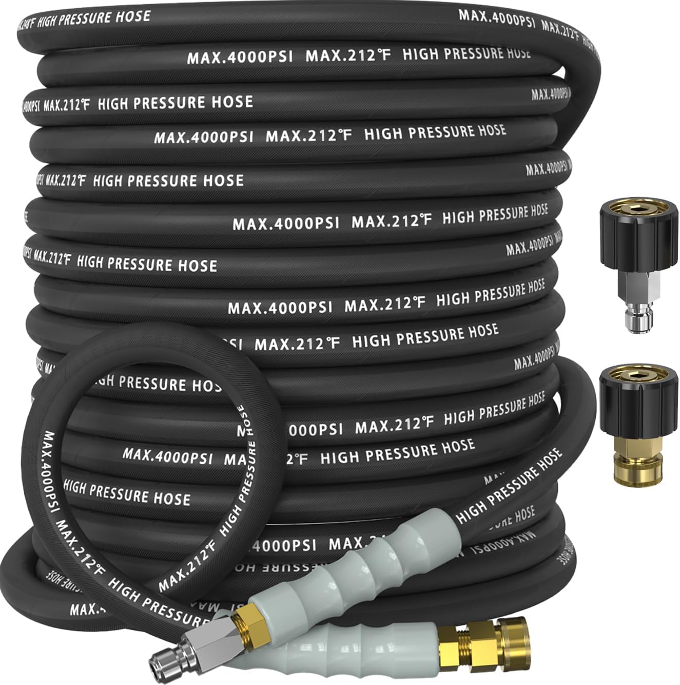 High-Performance 50FT Pressure Washer Hose for Heavy-Duty Use
