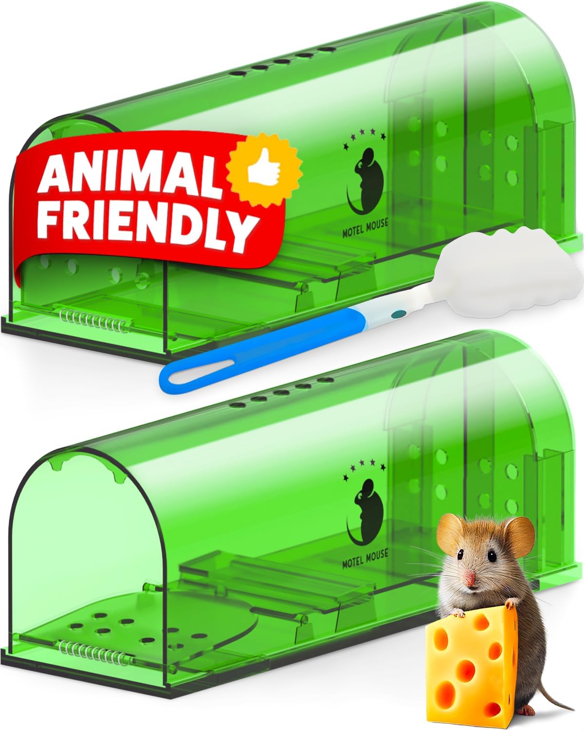 Live Catch Mouse Traps - Humane & Reusable x2