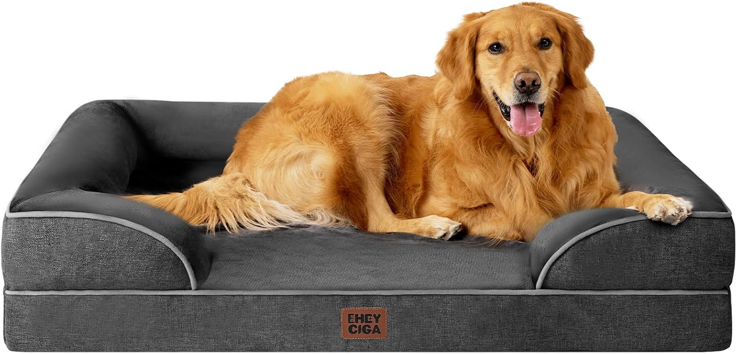 Orthopedic Dog Bed with Waterproof Memory Foam for Large Dogs