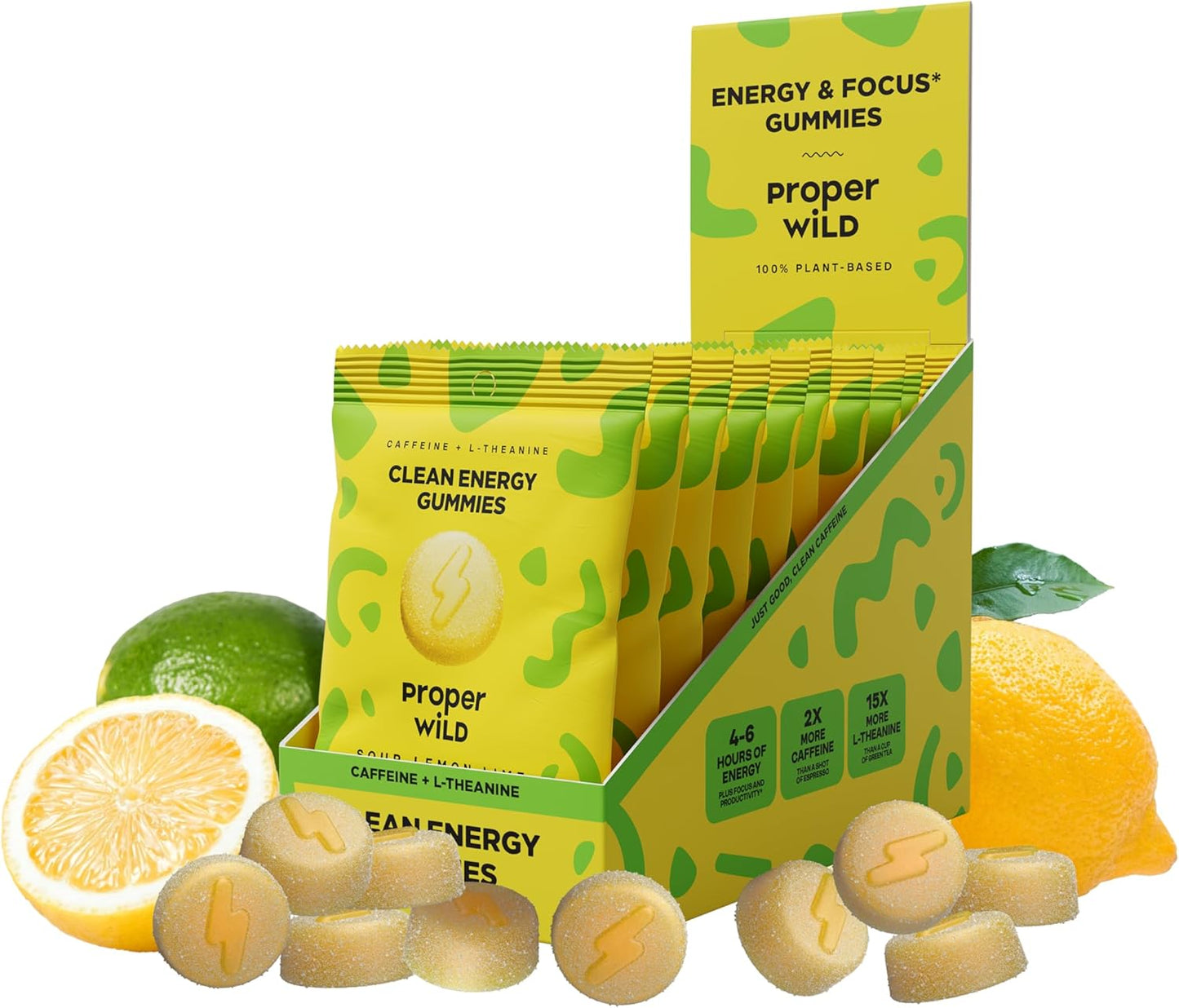 Proper Wild Vegan Energy Gummies for Clean Energy & Focus