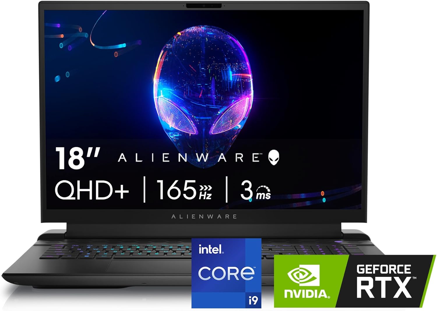 Alienware M18 R2 Gaming Laptop - 18 QHD+ 165Hz Display, Intel Core i9, 32GB DDR5, NVIDIA GeForce RTX 4080 - Ultimate Performance