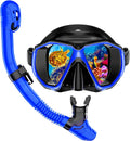 Snorkeling Gear for Adults Scuba Mask Set with Dry Top Snorkel