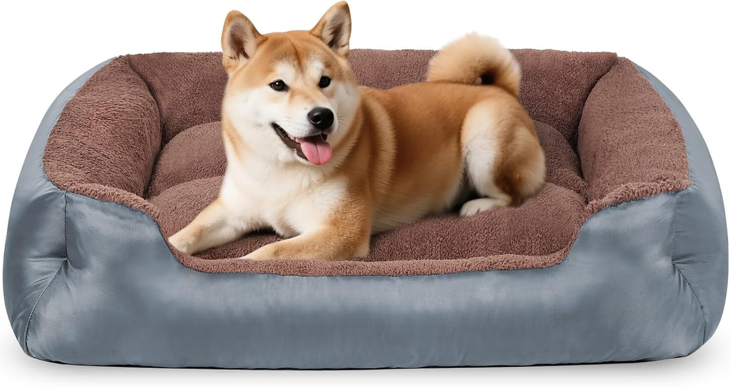 Large Dog Bed for Comfort and Softness with Nonskid Bottom