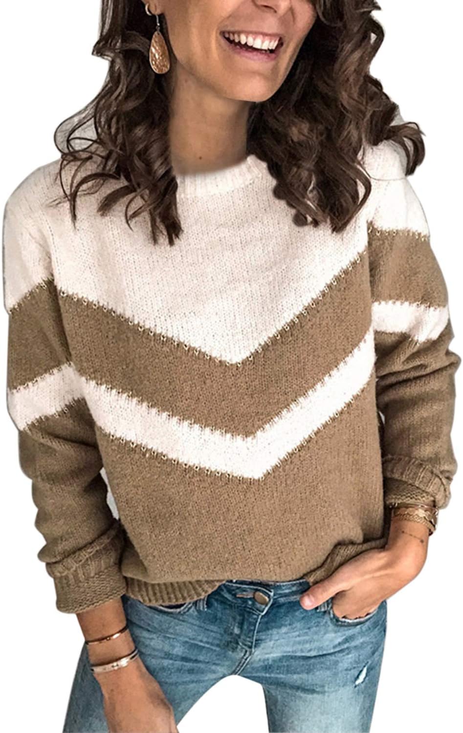 Womens Casual Sweater Pullover for Cozy Winter Style