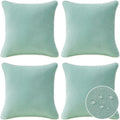 Decorative Outdoor Water Repellent Throw Pillows Set of 4 - Aqua Green