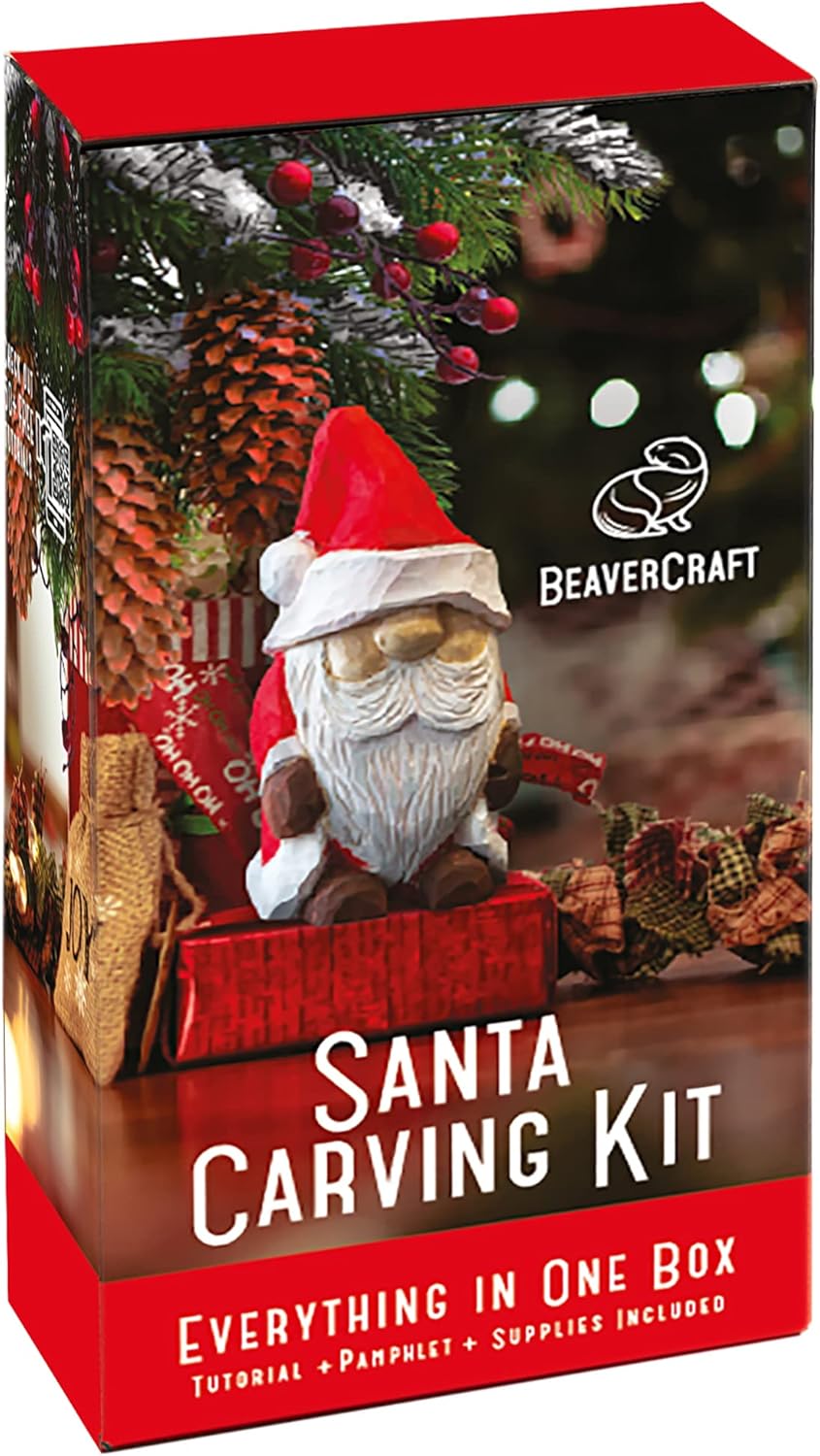 BeaverCraft DIY06 Santa Whittling Kit for Beginners and Teens