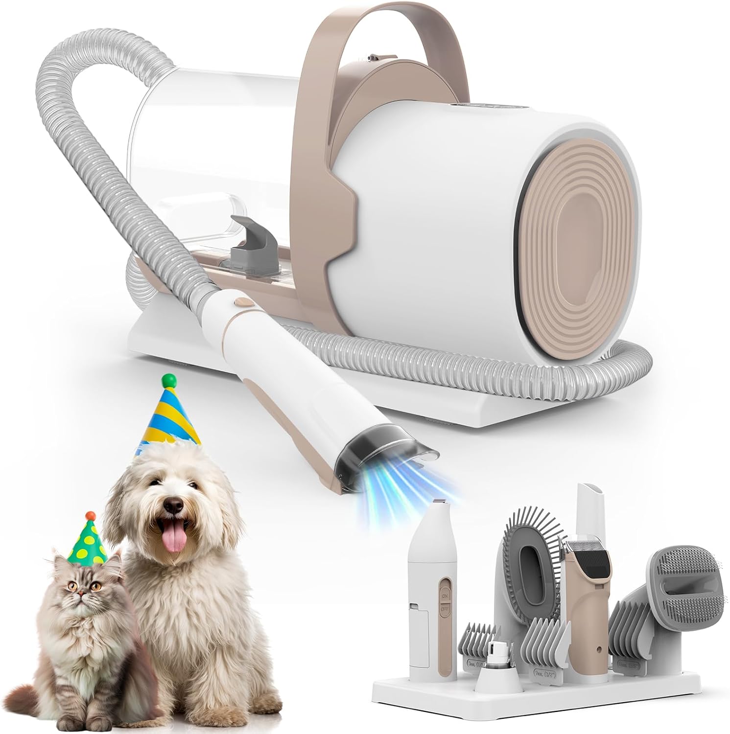 Dog Grooming Vacuum with 7 Tools for Shedding and Cleaning