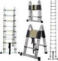 Telescoping A-Frame Extension Ladder 16.5 FT - Compact, Heavy Duty