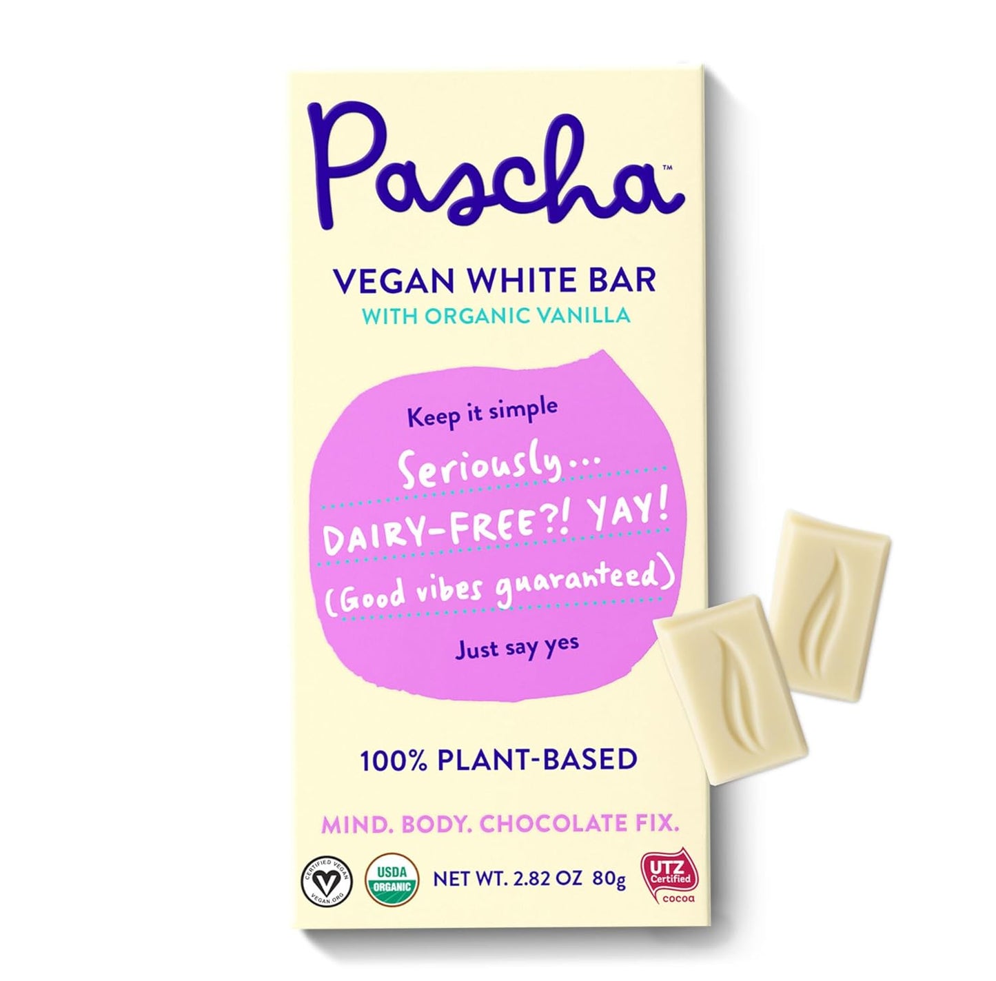 Pascha Organic Vegan White Chocolate Bars - Deliciously Healthy Treat