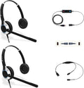TruVoice Computer Dual Headset Bundle for Office Training - Dual Call