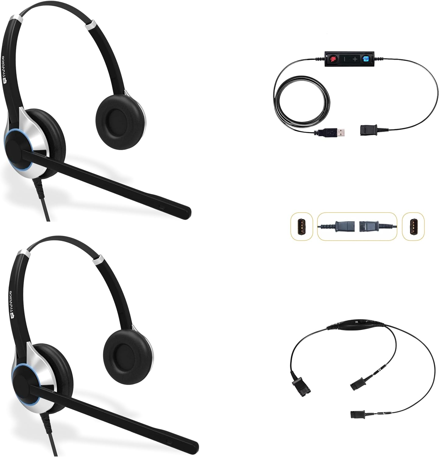 TruVoice Computer Dual Headset Bundle for Effective Training