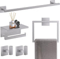 TQKAG Brushed Nickel Bathroom Hardware Set 5-Piece - Sleek SUS304 Kit
