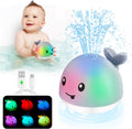 Baby Bath Toys Light Up Whale Sprinkler for Toddlers - Rechargeable
