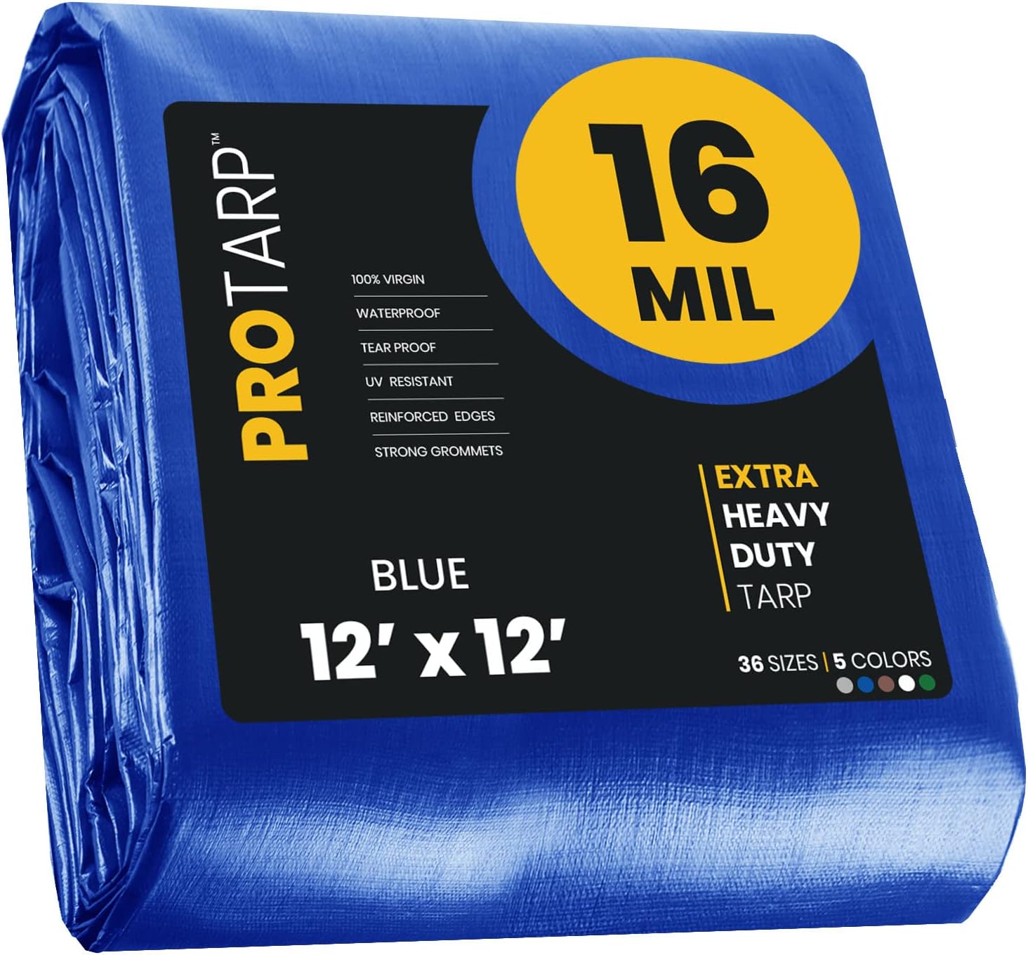 PROTARP Extra Heavy Duty 16 Mil Tarp Cover for All Needs