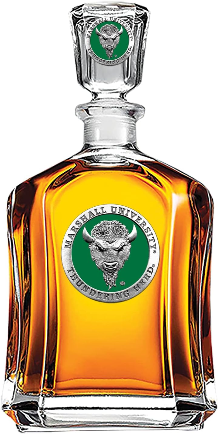 Heritage Pewter Marshall University Capitol Decanter for Whiskey