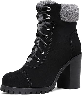 DREAM PAIRS Womens Lace up Boots for Stylish Comfort and Durability