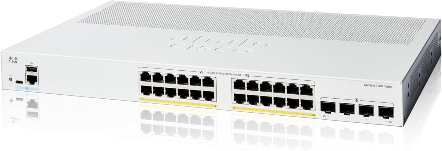 Cisco Catalyst 1200-24P-4G Smart Switch for Small Business Needs
