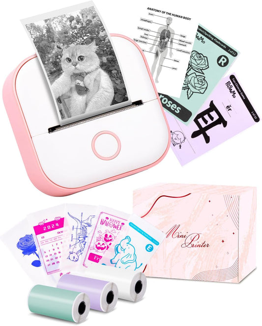 Memoking Mini Thermal Printer - Inkless Wireless Portable Printer