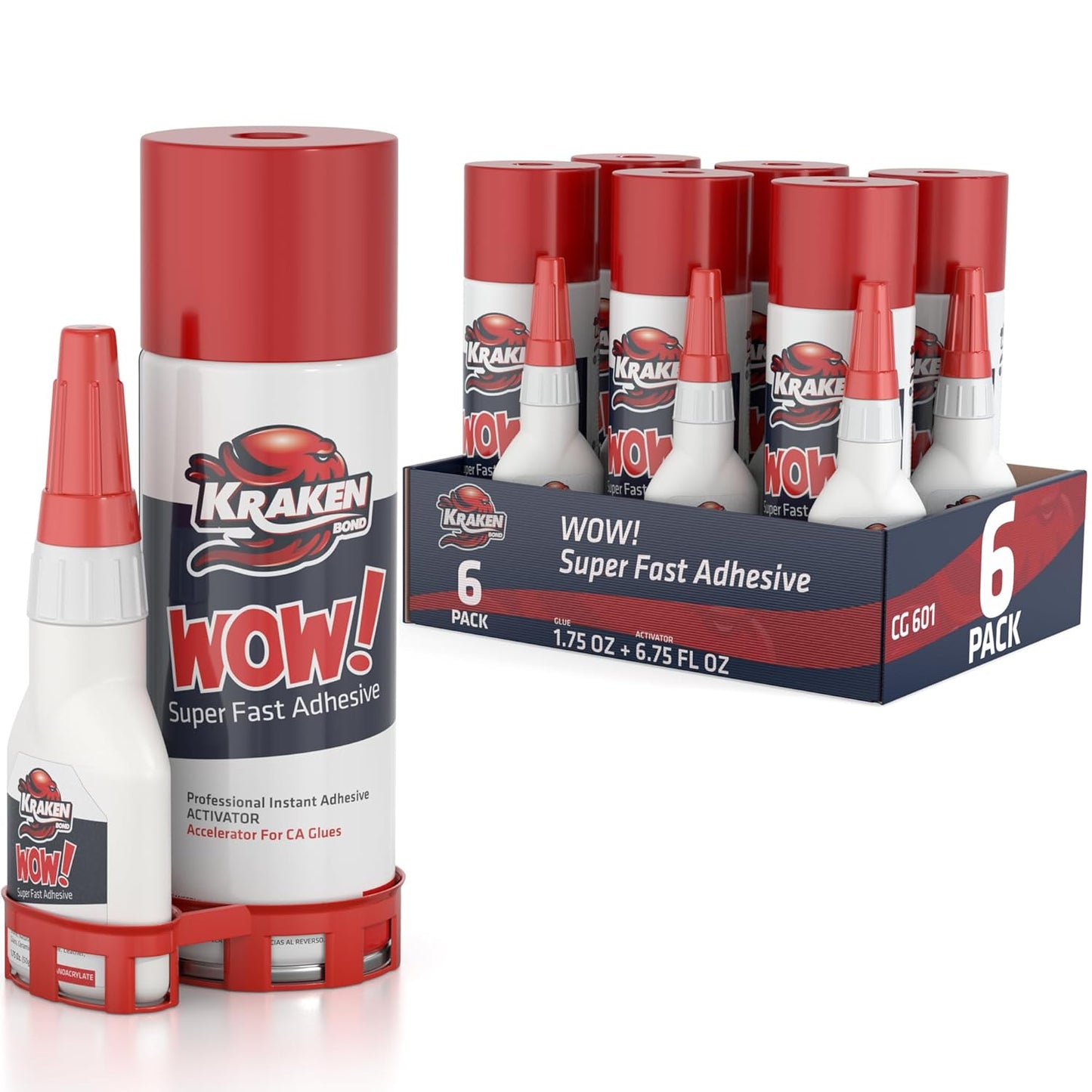 Kraken Bond CA Glue & Activator for Fast Bonding Repairs