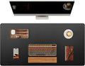 YSAGi Genuine Leather Desk Mat 31.5x15.8 in - Thick Stitched Pad