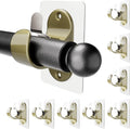 Adhesive Curtain Rod Brackets 8 PCS for up to 1.3in Rods - No Drilling
