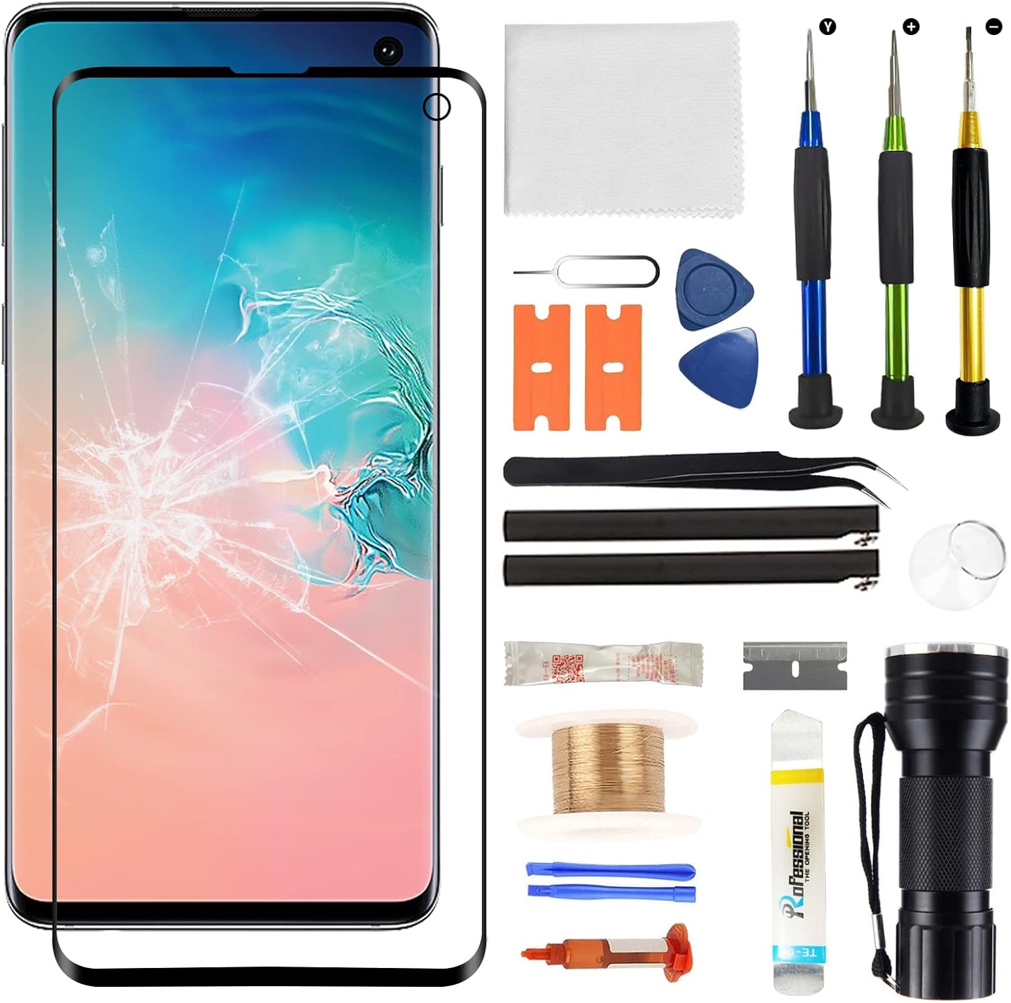 Front Glass Screen Replacement for Galaxy S10 - High Quality Repair