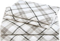 Cotton Flannel Deep Pocket Sheets Cal King - Warm Grey Plaid
