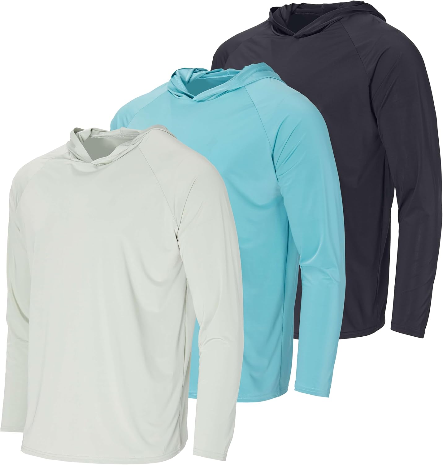 Men's UPF 50+ Sun Protection Lightweight Long Sleeve Hoodie