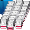 Personalized Square Shot Glasses Set of 25 Red Bottom 2oz - Custom
