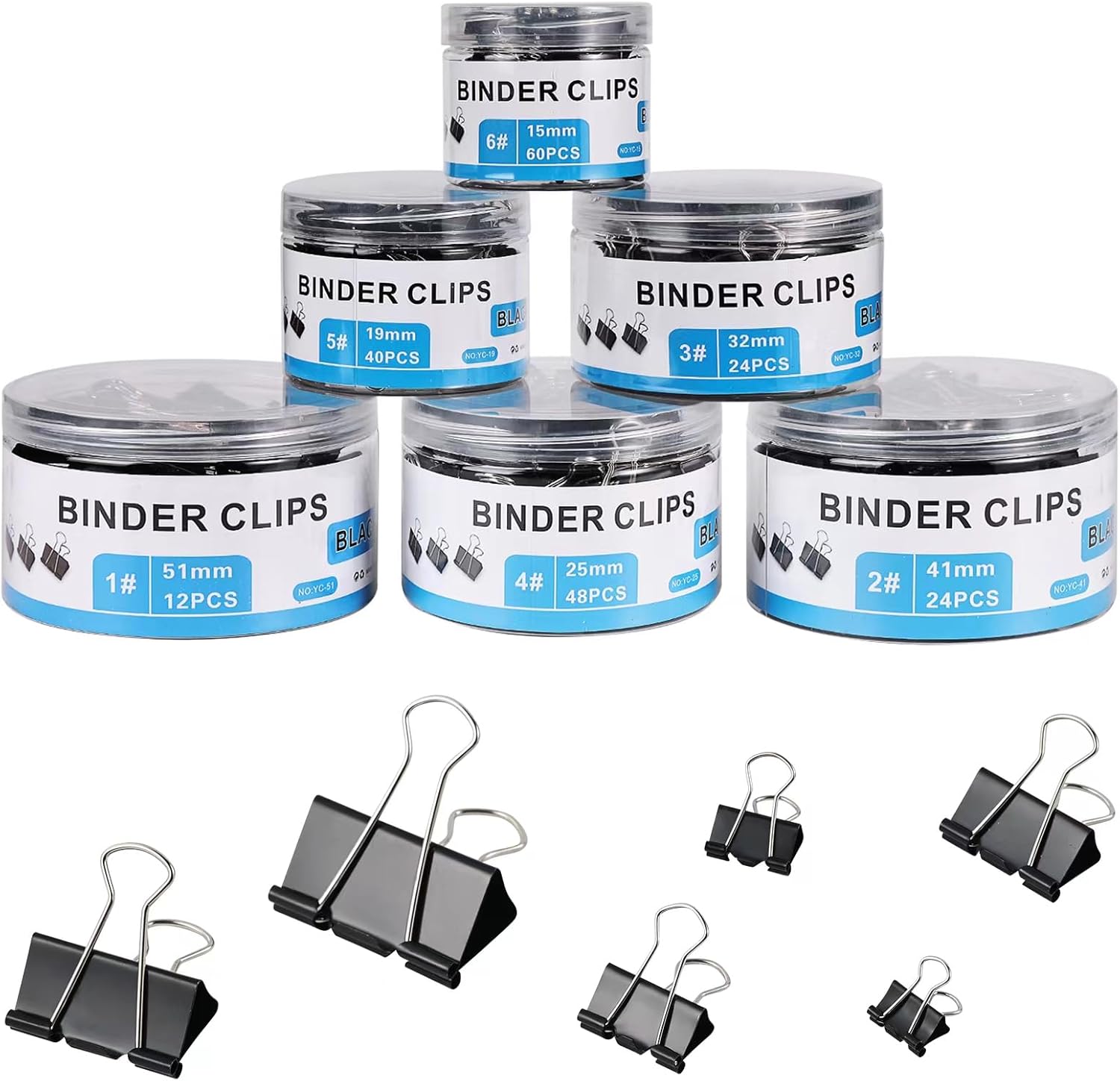 EFOK Assorted Metal Binder Clips Set