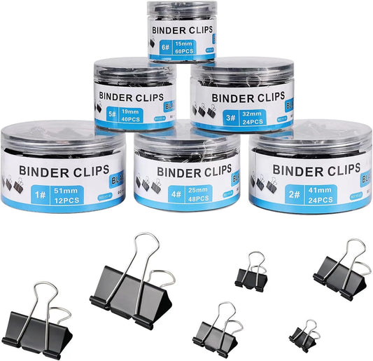 EFOK Assorted Metal Binder Clips Set