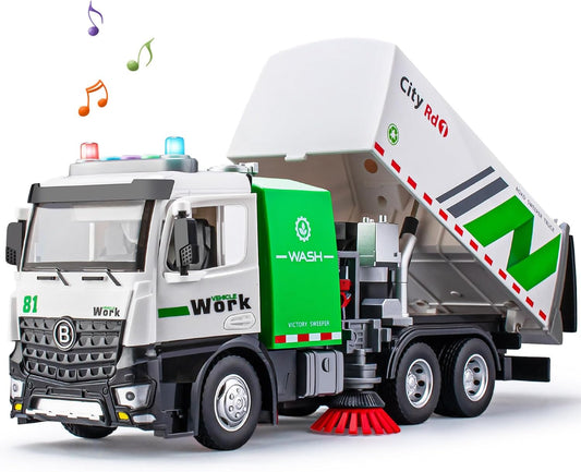 Street Sweeper Truck with Open-able Doors for Kids Fun