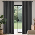 Joydeco Blackout Curtains 96 in Long Dark Grey - Thermal Light