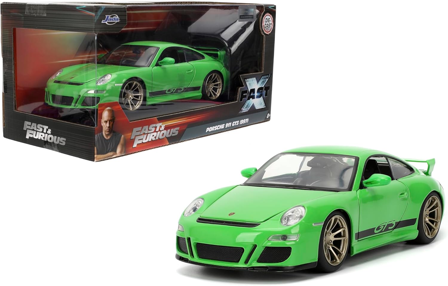 Fast & Furious 1:24 Porsche 911 GT3 Die-Cast - Authentic Collectible