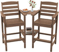 Tall Adirondack Chairs Set of 2 with Connecting Table for Outdoors