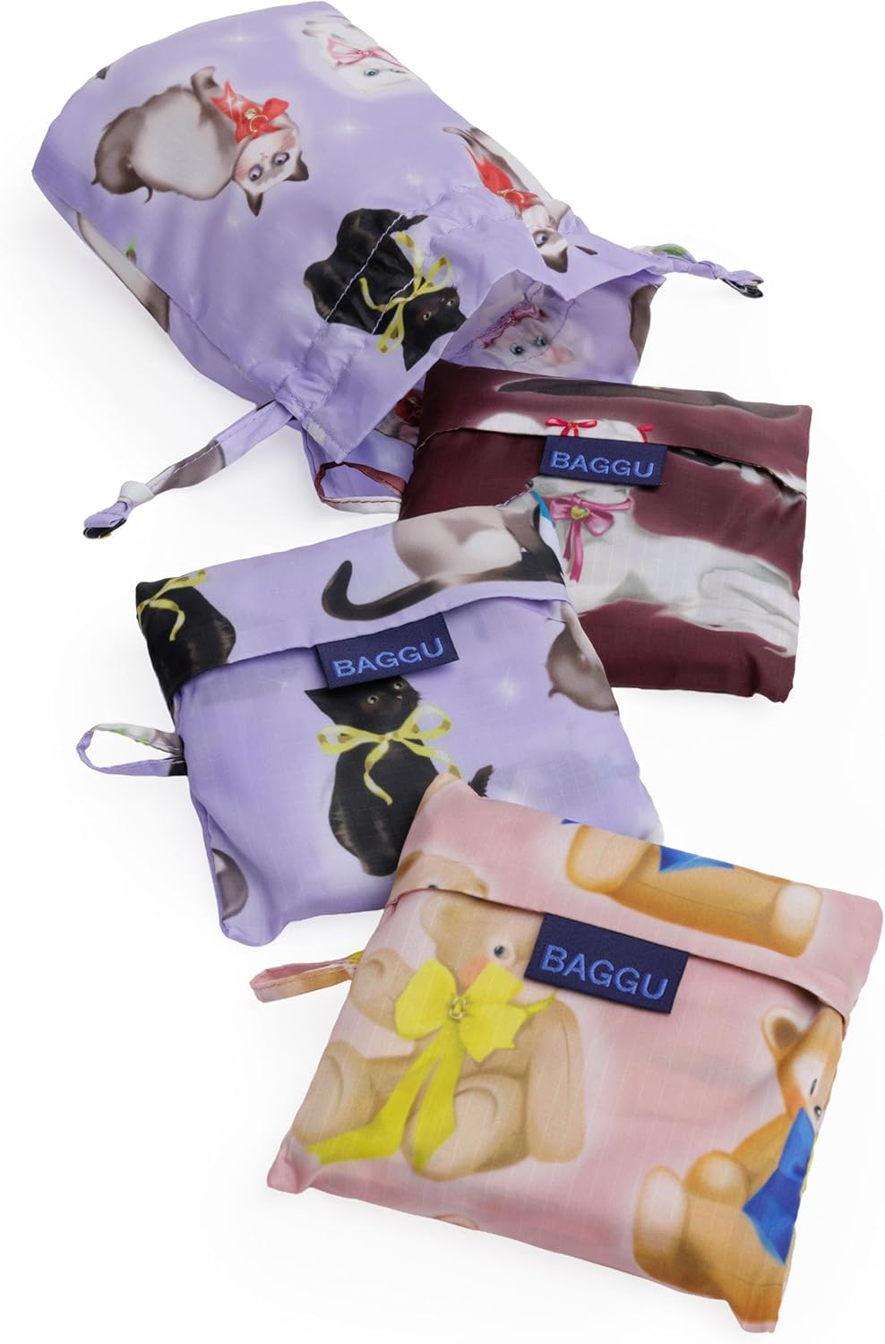 BAGGU Standard Set of 3: Eco-Friendly Reusable Shopping Bags